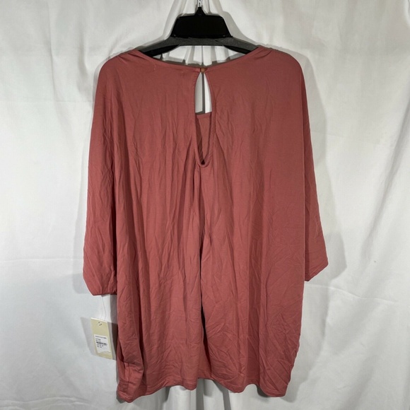 NWT Sejour‎ [ PLUS SZ 2X ] Cutout Sleeve Tee Top in Rust Spice - Picture 11 of 12